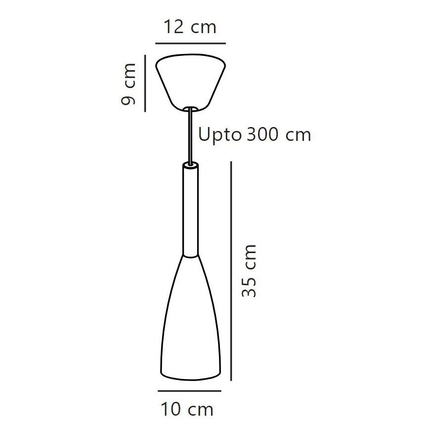 DFTP by Nordlux - Пендел PURE 1xE27/40W/230V Ø 10 см черен/орех