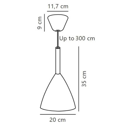 DFTP by Nordlux - Пендел PURE 1xE27/40W/230V Ø 20 см бял/пепел