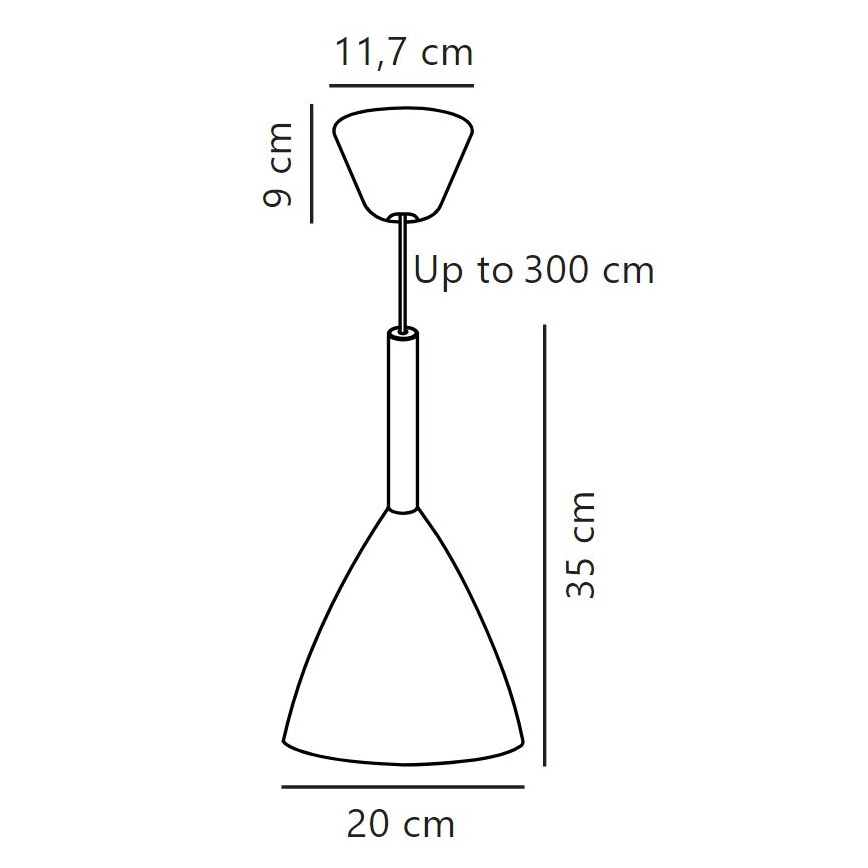 DFTP by Nordlux - Пендел PURE 1xE27/40W/230V Ø 20 см бял/пепел