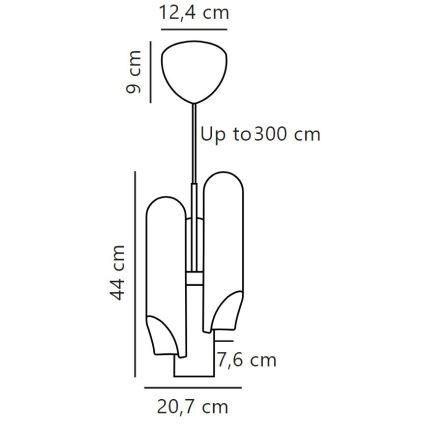 DFTP by Nordlux - Пендел ROCHELLE 3xGU10/15W/230V