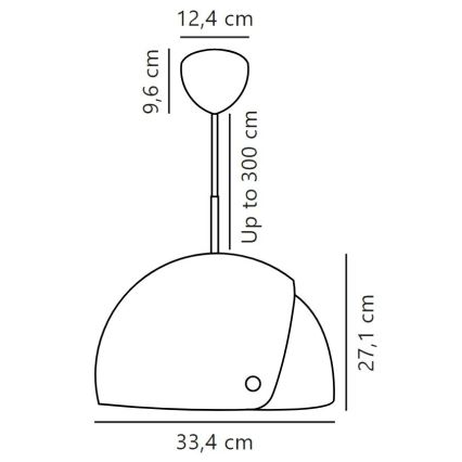 DFTP by Nordlux - Пендел с регулируем абажур ALIGN 1xE27/15W/230V черен