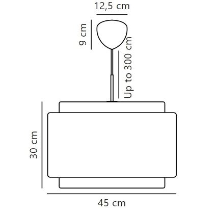 DFTP by Nordlux - Пендел TAKAI 1xE27/25W/230V