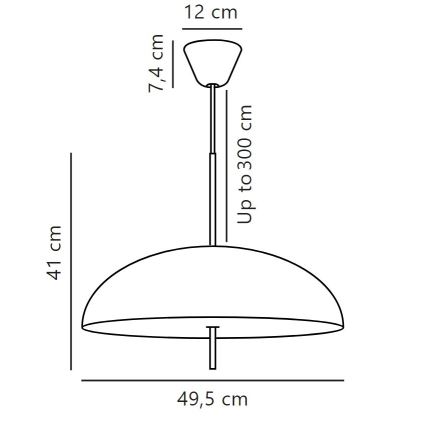 DFTP by Nordlux - Пендел VERSALE 2xE27/15W/230V кафяв