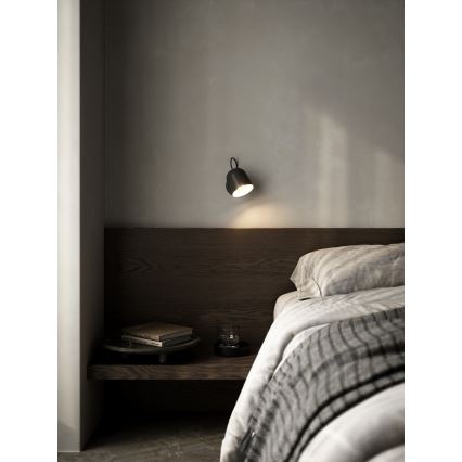 DFTP by Nordlux - Спот аплик с USB port ANGLE 1xGU10/25W/230V черен