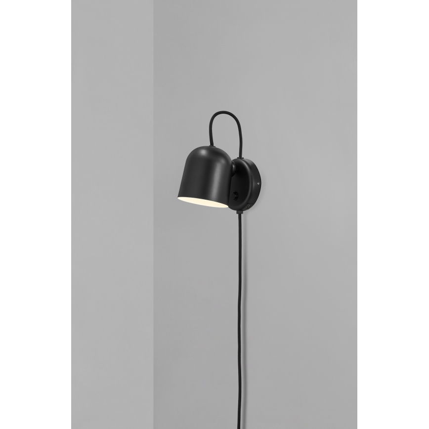 DFTP by Nordlux - Спот аплик с USB port ANGLE 1xGU10/25W/230V черен