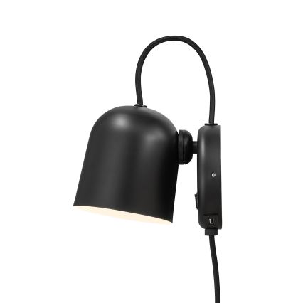 DFTP by Nordlux - Спот аплик с USB port ANGLE 1xGU10/25W/230V черен