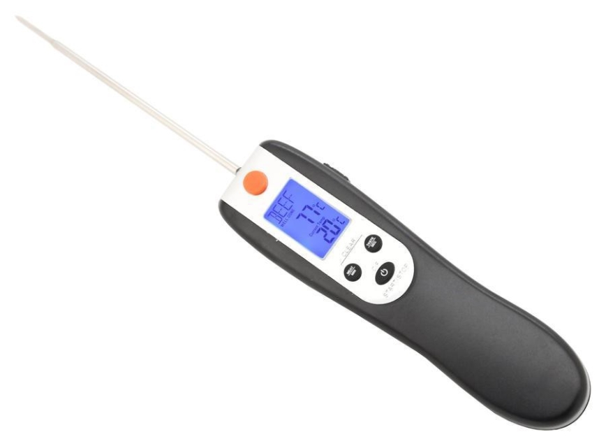 Дигитален сгъваем термометър за месо 0-300°C, 2xAAA