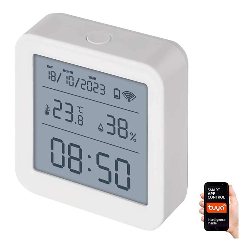 Дигитален смарт термометър GoSmart 3xAAA Tuya бял