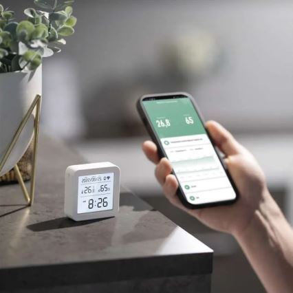 Дигитален смарт термометър GoSmart 3xAAA Tuya бял