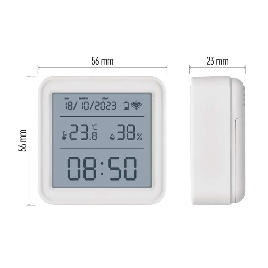 Дигитален смарт термометър GoSmart 3xAAA Tuya бял