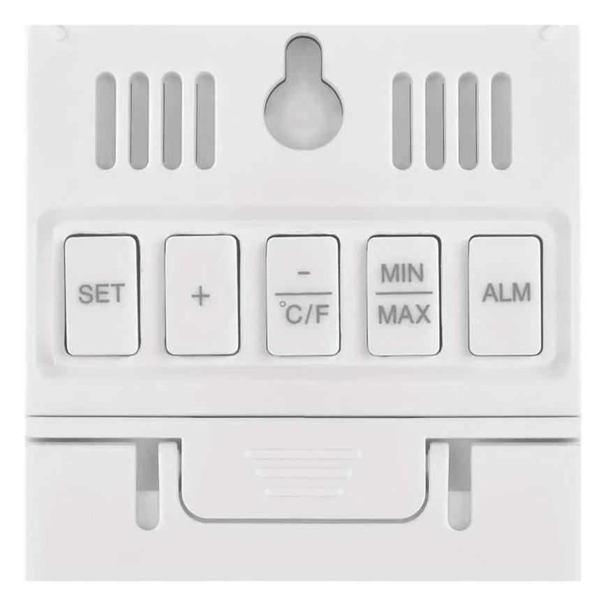 Дигитален термометър с хигрометър, 2xAAA, бял