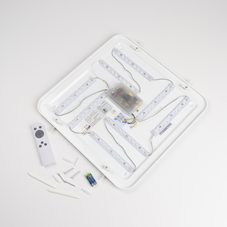 LED таванно осветително тяло с регулируема яркост LED/42W/230V 3000-6500K 49x49 cm бяло + дистанционно управление