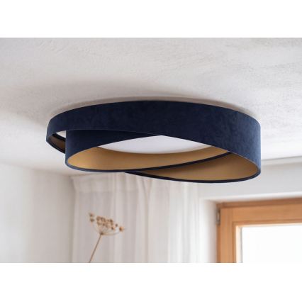 Димируемо LED таванно осветително тяло SMART GALAXY MODERN LED/24W/230V 3000-6500K Ø 55 см, синьо/златисто + дистанционно управление