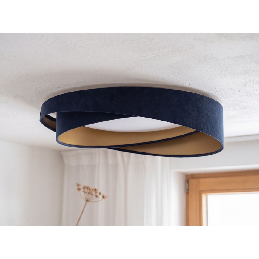 Димируемо LED таванно осветително тяло SMART GALAXY MODERN LED/24W/230V 3000-6500K Ø 55 см, синьо/златисто + дистанционно управление