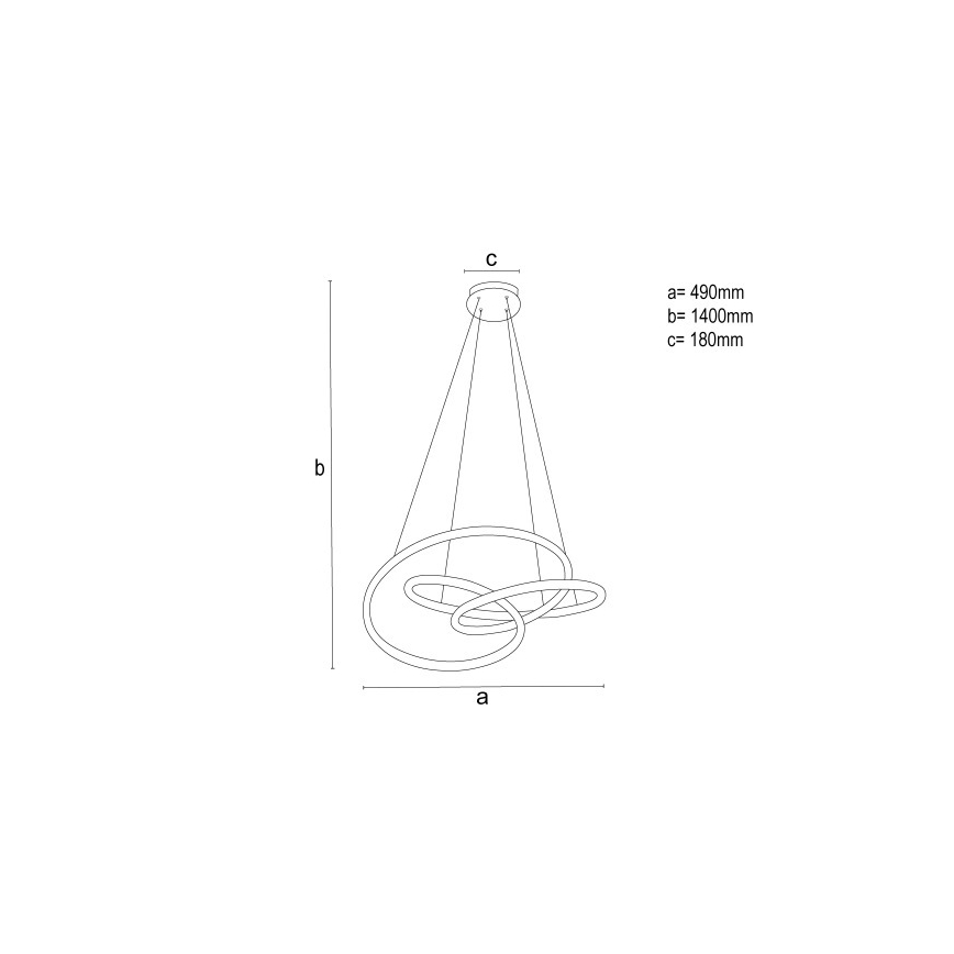 Димируем LED полилей на кабел LED/85W/230V 3000-6500K Ø 49 см + дистанционно управление