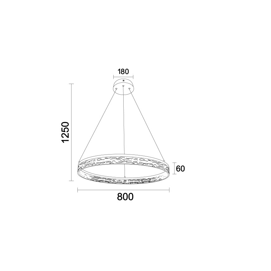 Димируем LED полилей на кабел ALIANZ LED/60W/230V 3000-6000K Ø 80 см + дистанционно управление