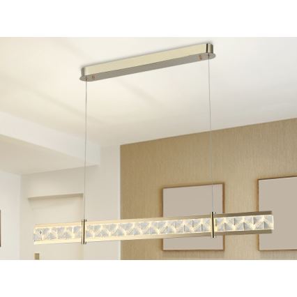Кристален димируем полилей на кабел ENRIQUE LED/20W//230V 3000-6000K + дистанционно управление