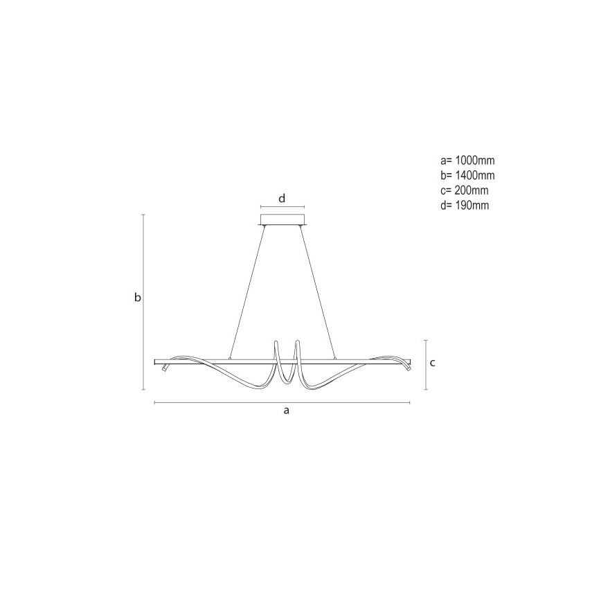 Димируем LED полилей на кабел LED/50W/230V 3000-6500K 100 см + дистанционно управление