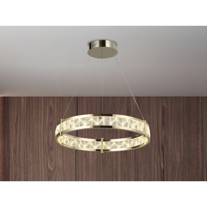 LED с възможност за димиране кристален полилей на кабел ENRIQUE LED/40W//230V 3000-6000K Ø 60 см + дистанционно управление