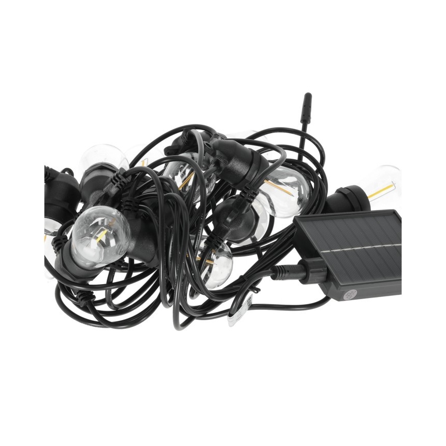 LED димируема соларна декорация STARLIGHT NEO 20xE27/3,7V 2700K IP54 1200 mAh 11,5m + дистанционно управление