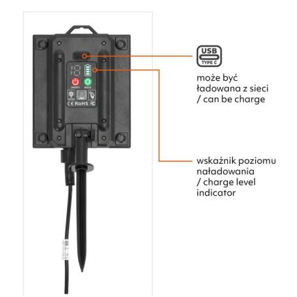 LED димируема соларна декорация STARLIGHT NEO 20xE27/3,7V 2700K IP54 1200 mAh 11,5m + дистанционно управление
