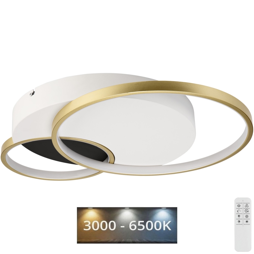 Димируем плафон BENITO LED/31W/230V 3000-6500K бял/златист