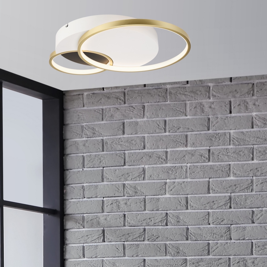 Димируем плафон BENITO LED/31W/230V 3000-6500K бял/златист