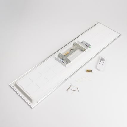 LED RGBW димируем повърхностно монтиран LED/13,5W/230V 3000-6500K 29,5x59,5 cm сребрист + дистанционно управление