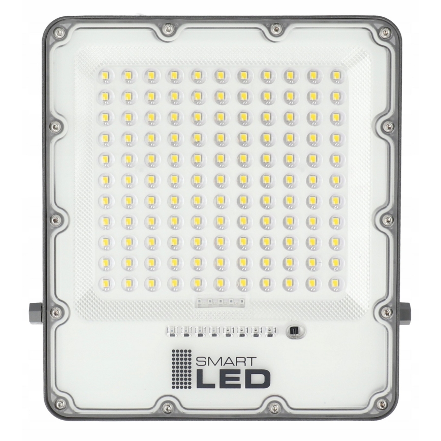 LED Димируем соларен прожектор LED/150W/3,2V 5000K 15000 mAh IP65 черен + дистанционно управление