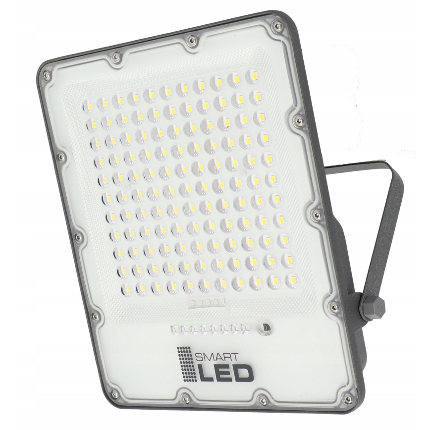 LED Димируем соларен прожектор LED/150W/3,2V 5000K 15000 mAh IP65 черен + дистанционно управление