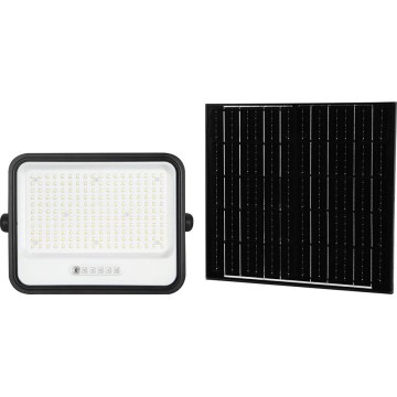 Димируем соларен LED прожектор LED/400W/3,2V 2000-8000K IP65 20000 mAh черен + дистанционно управление