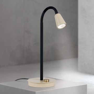 Димируема гъвкава настолна лампа DOTTY 1xGU10/10W/230V бежова/черна