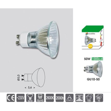 Димируема индустриална крушка GU10/50W/230V 2925K - Ecolite