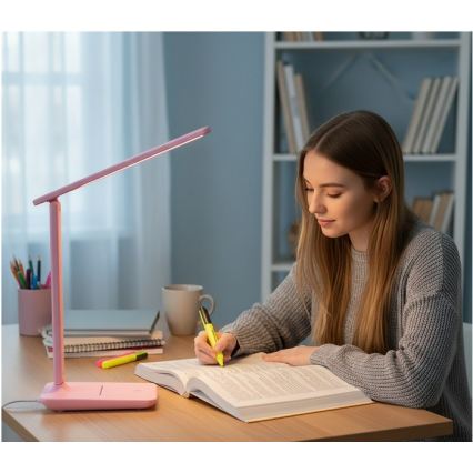 Димируема LED настолна лампа NOBLITE N LED/7W/230V 3000/4000/6500K розова