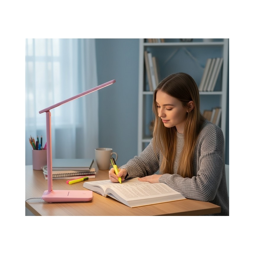 Димируема LED настолна лампа NOBLITE N LED/7W/230V 3000/4000/6500K розова