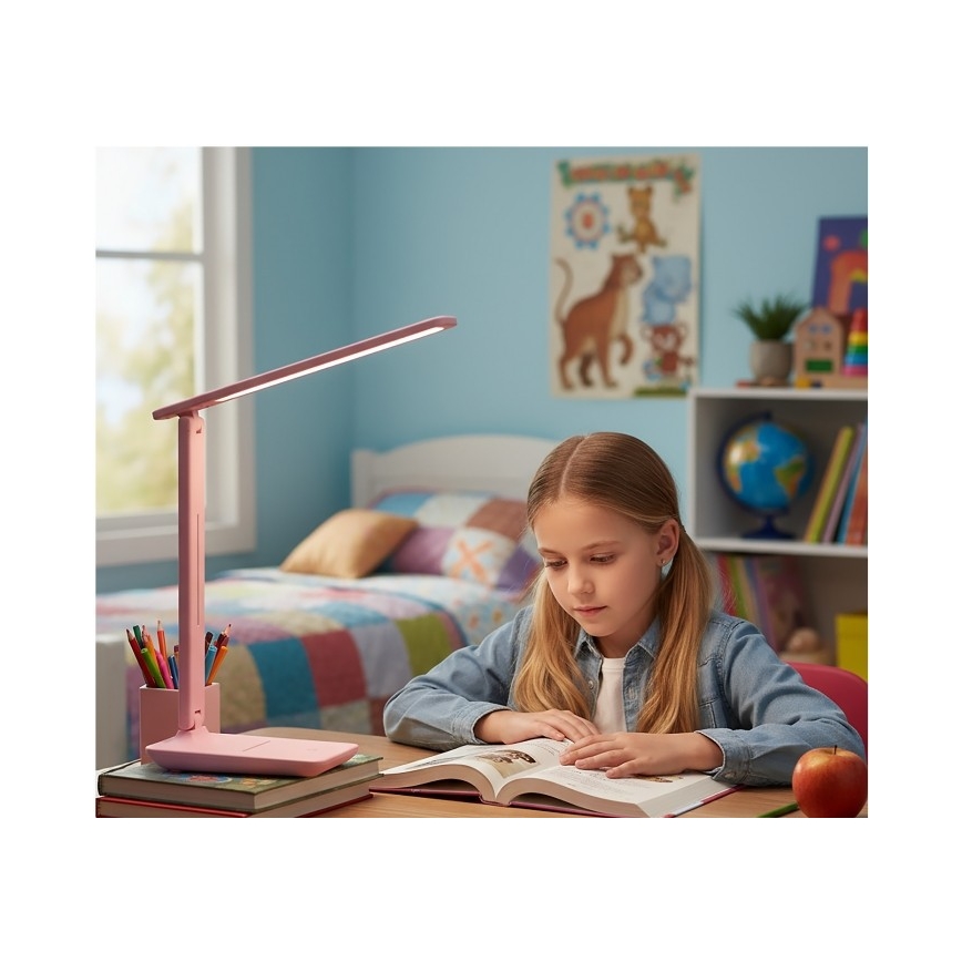 Димируема LED настолна лампа NOBLITE N LED/7W/230V 3000/4000/6500K розова