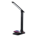 Димируема LED настолна лампа с безжично зареждане QI и USB LUMI LED/7W/230V черна