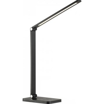 Димируема LED настолна лампа с безжично зареждане QI NOBLITE Q LED/7W/230V 3000/4000/6500K черна