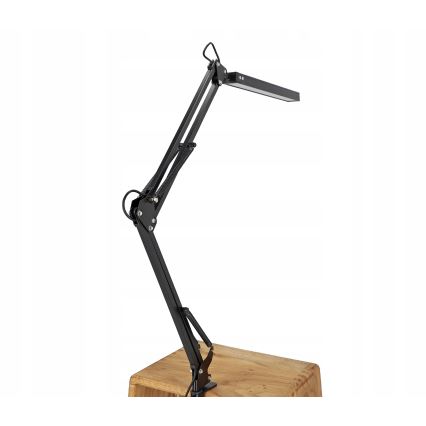 LED димируема сензорна гъвкава настолна лампа с клипса LED/10W/5/230V 3000/4000/6000K черна