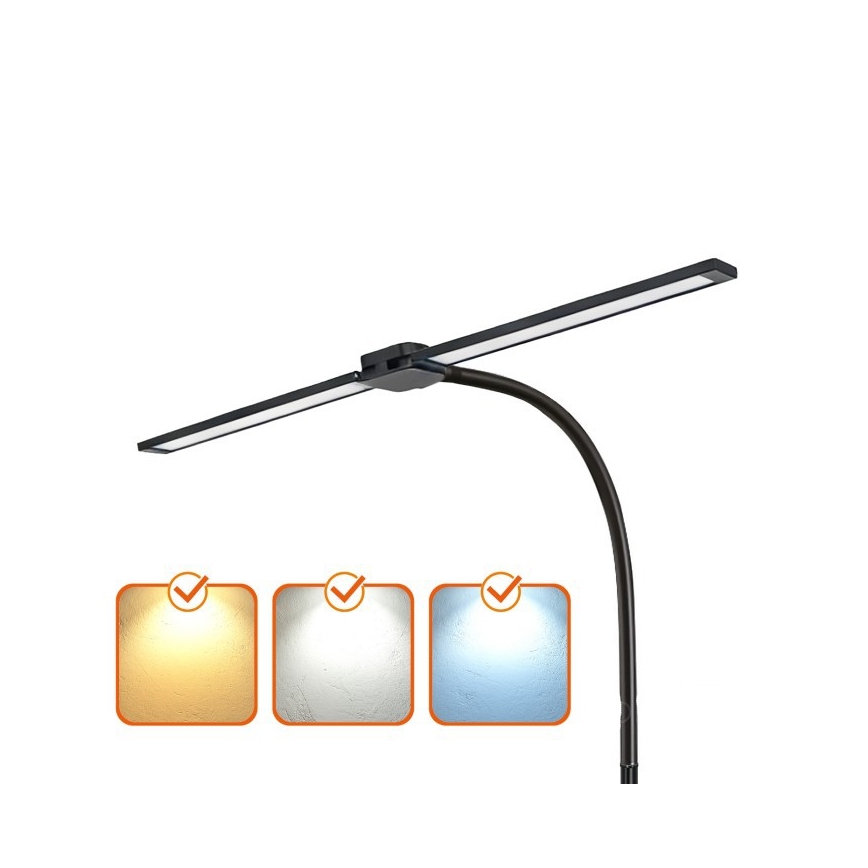 Димируема LED подова лампа TEILO LED/14W/230V 3000/4000/6000K черна