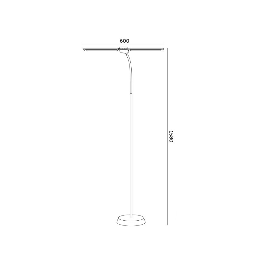 Димируема LED подова лампа TEILO LED/14W/230V 3000/4000/6000K черна