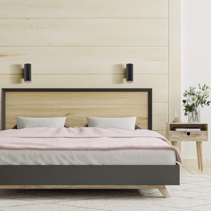 LED RGBW димируемо стенно осветително тяло за баня TURYN 1xGU10/6W/230V 3000K IP44 черно + дистанционно управление