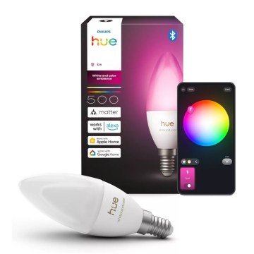 Димируема LED RGBW крушка Philips Hue White And Color Ambiance B39 E14/3,7W/230V 1000-20000K