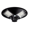 Димируема LED соларна улична лампа със сензор LED/15W/6V 11000 mAh 6500K IP65 черна + дистанционно управление
