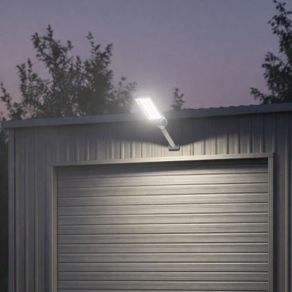 LED димируема соларна улична лампа със сензор VENICE LED/100W/3,2V 6000 mAh IP65 черна + дистанционно управление