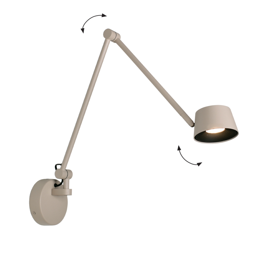 Димируема LED стенна лампа SAVINA LED/9W/230V бежова
