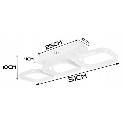 Димируемо LED таванно осветително тяло LED/33W/230V 3000-6500K бяло Wi-Fi Tuya + дистанционно управление