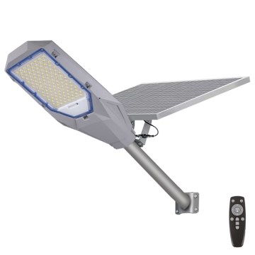 Димируема LED улична лампа със сензор за здрач и соларен панел LED/200W/20000 mAh 6500K IP65 сива