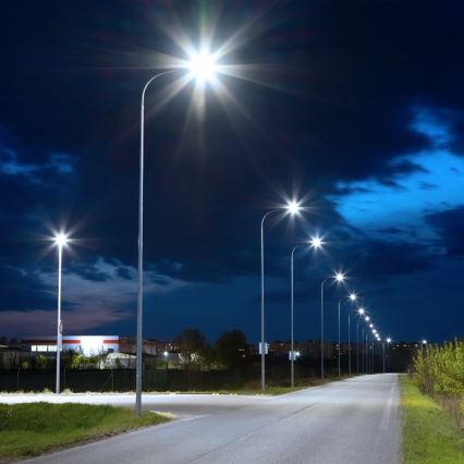 Димируема LED улична лампа със сензор за здрач и соларен панел LED/200W/20000 mAh 6500K IP65 сива