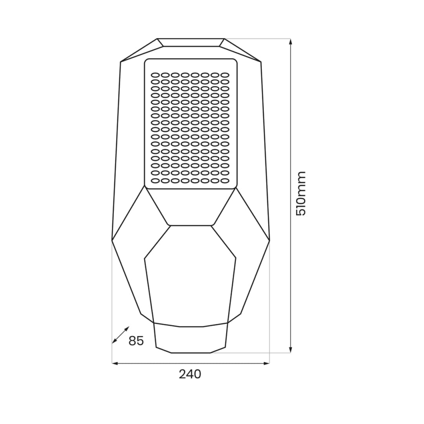Димируема LED улична лампа със сензор за здрач и соларен панел LED/200W/20000 mAh 6500K IP65 сива